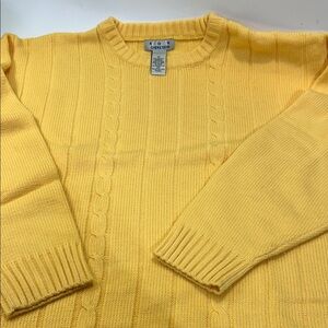 Ron Chereskin M Sunlight Yellow Crewneck Sweater